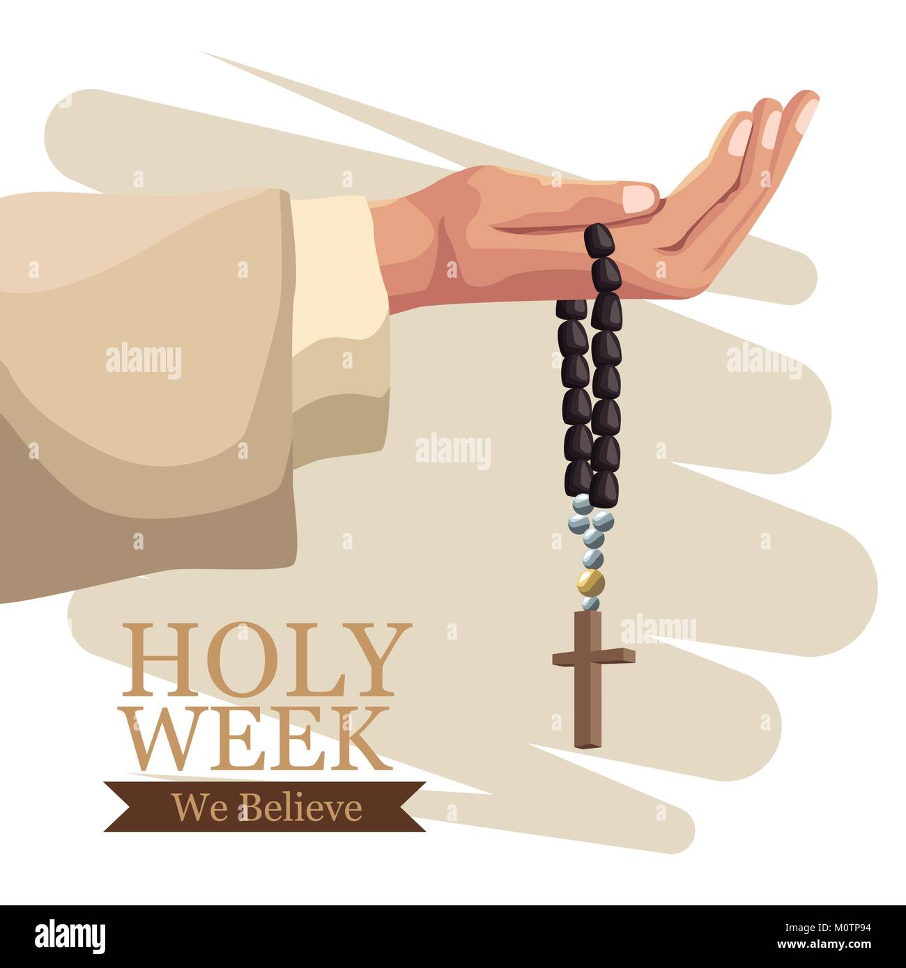 Holy week catholic tradition Stock Vector
