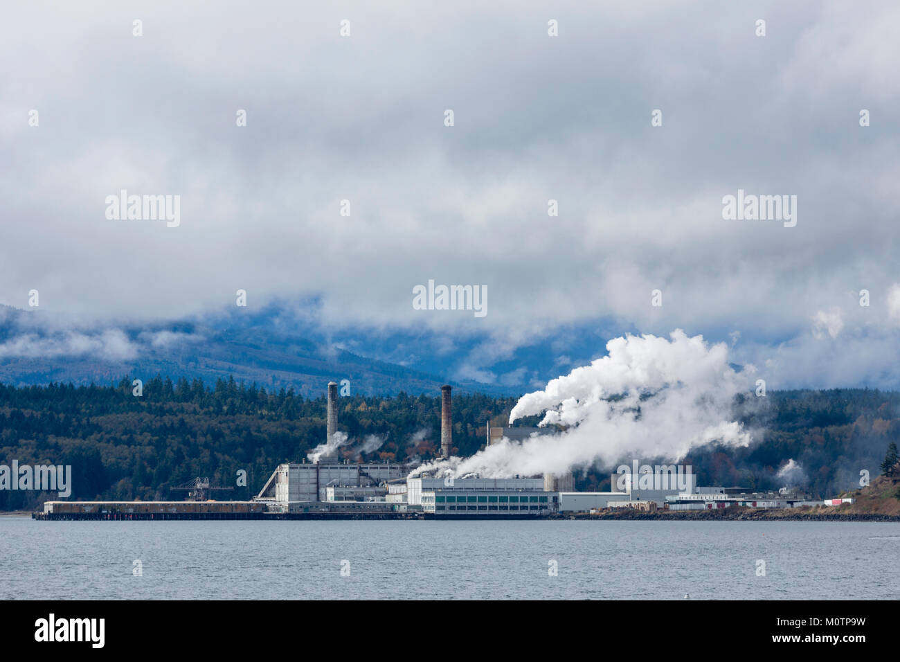 Paper Mill in Port Townsend, Washinton Stock Photo
