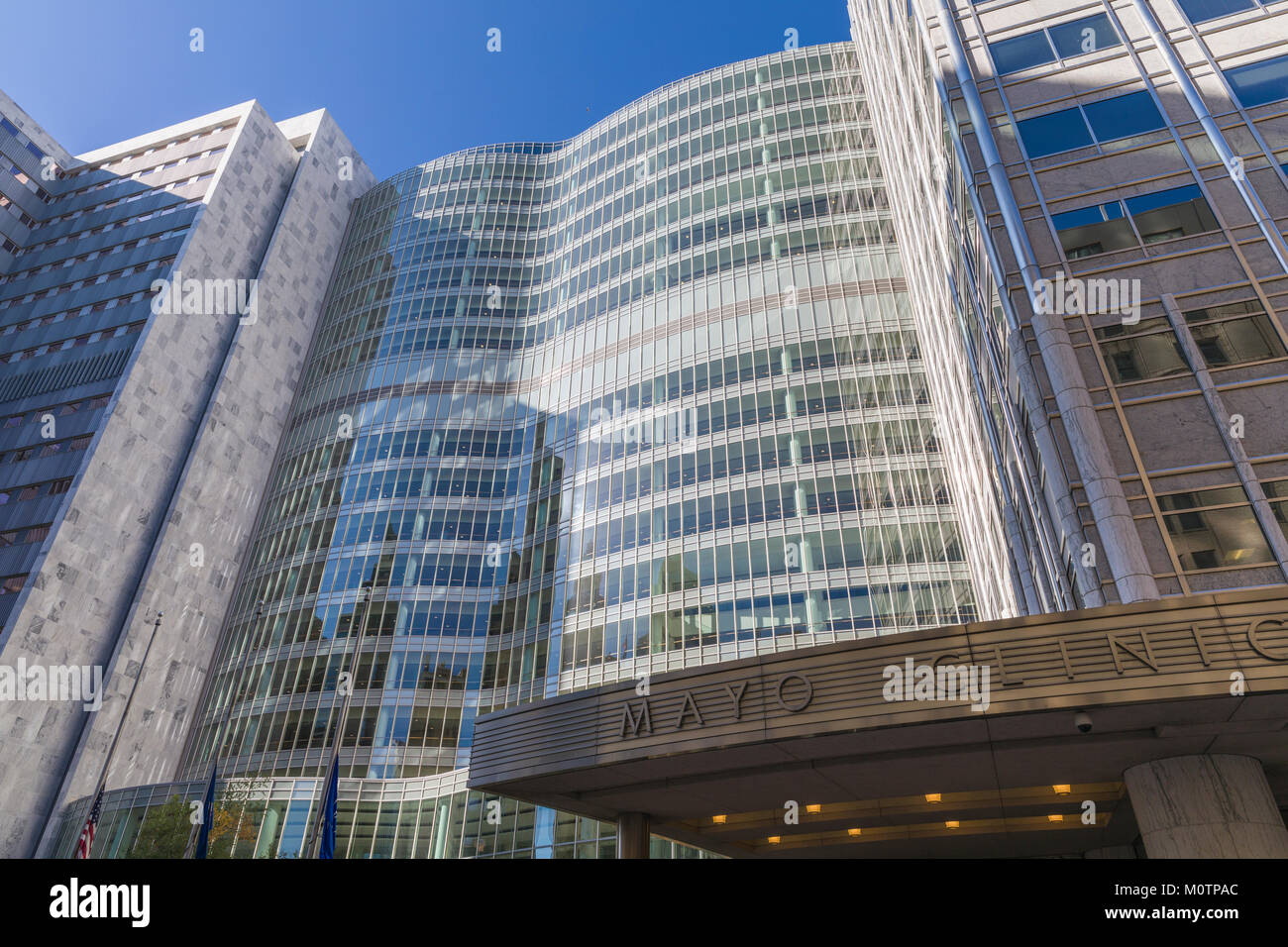 Gonda Building at Mayo Clinic in Rochester, MN. Stock Photo