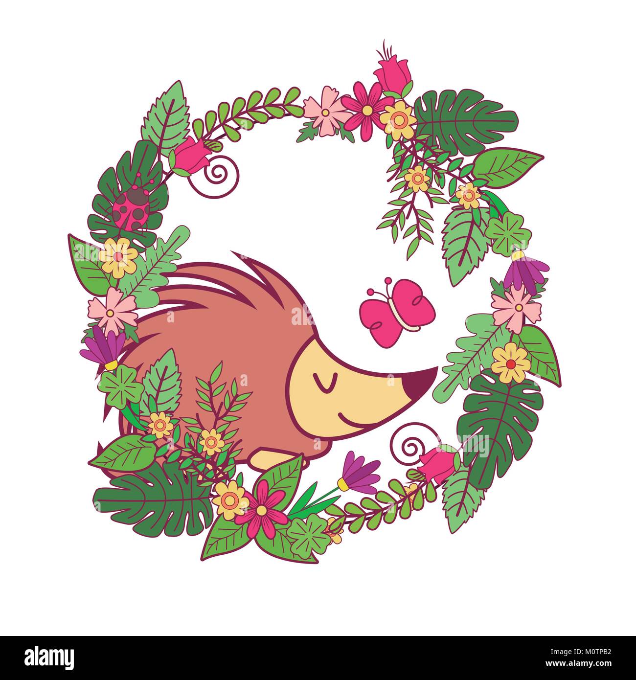 Animals on spring cartoon Stock Vector Image & Art - Alamy