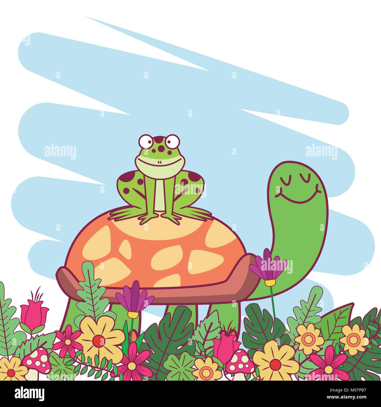 Animals on spring cartoon Stock Vector Image & Art - Alamy