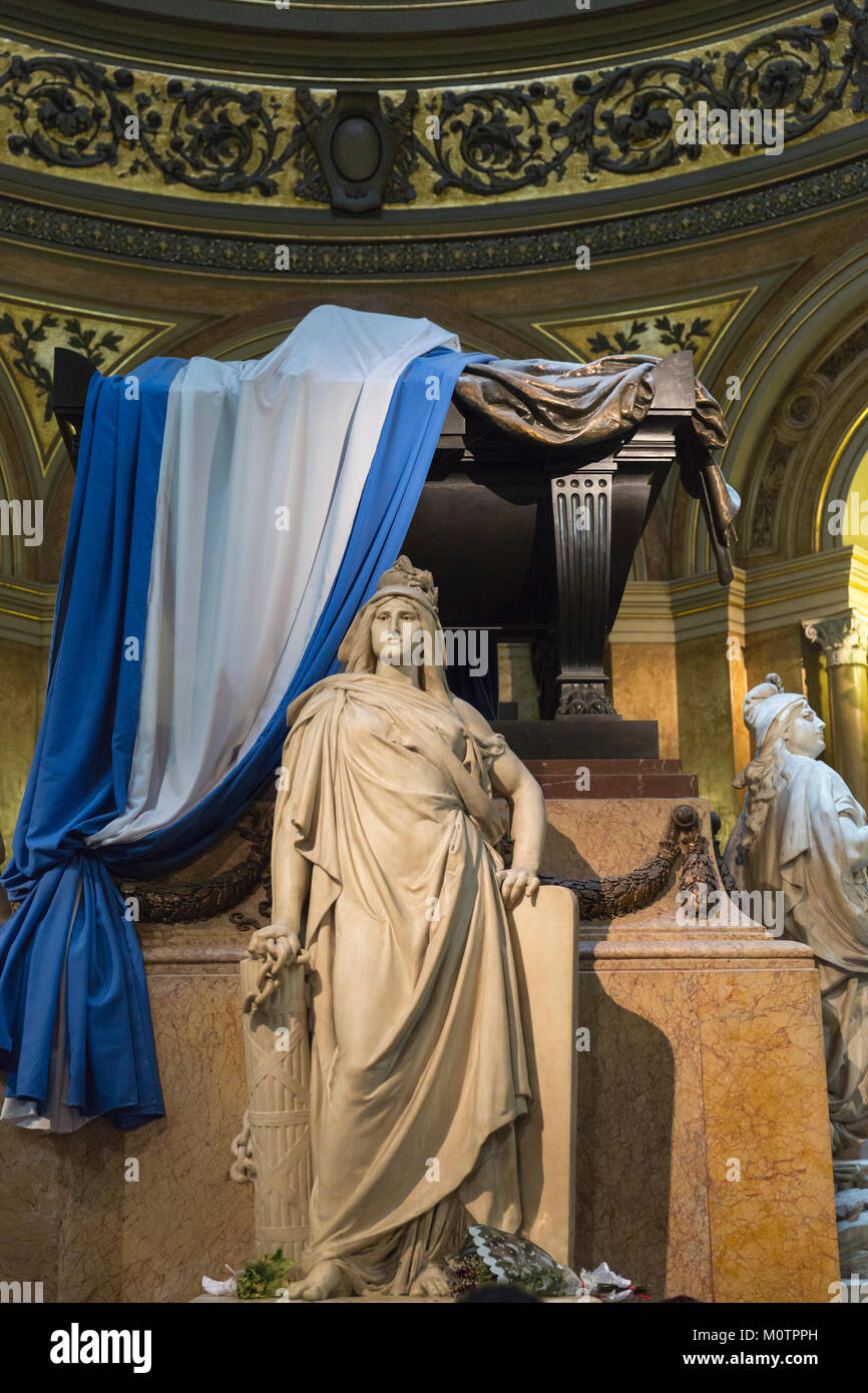 Crypt of Jose de San Martin in Buenos Aires National Cathedral Stock Photo