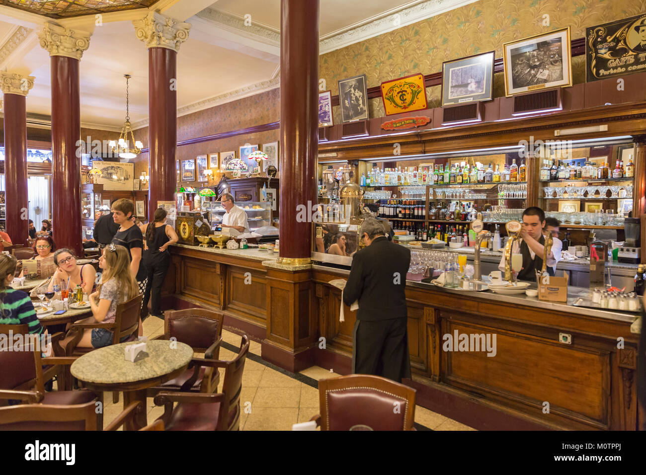 Cafe Tortoni in Buenos Aires, Argentina Stock Photo