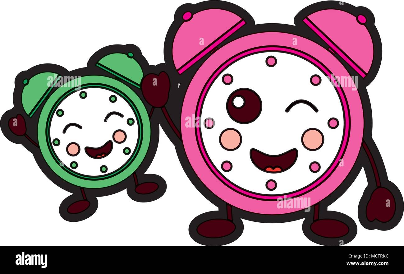 clocks kawaii icon image Stock Vector Image & Art - Alamy