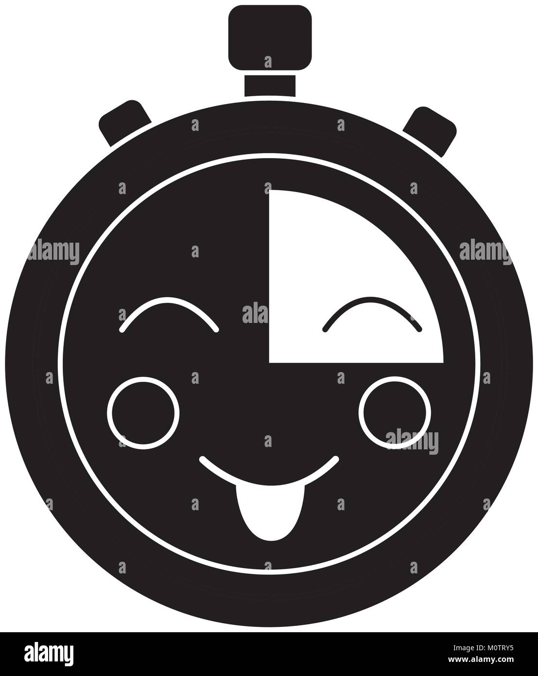kawaii chronometer speed timer cartoon character Stock Vector Image ...