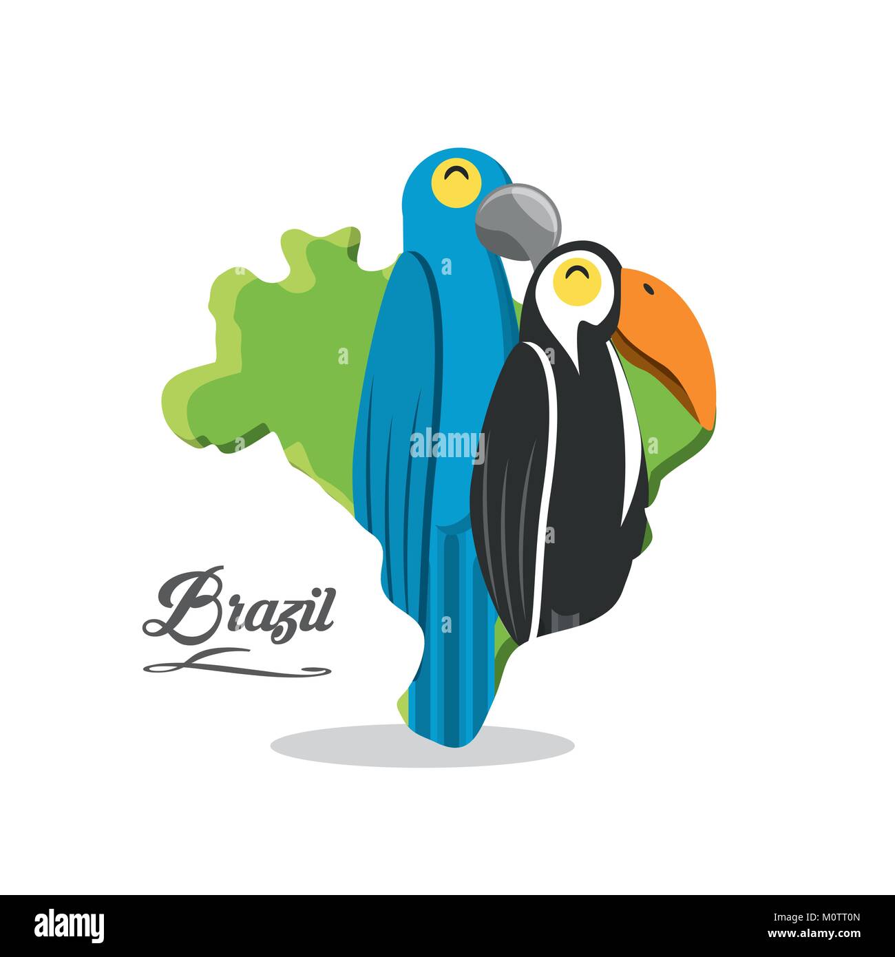 Brazil shape filled with country name in many languages. Brazil