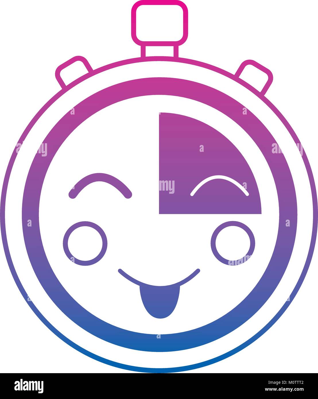 kawaii chronometer speed timer cartoon character Stock Vector Image ...