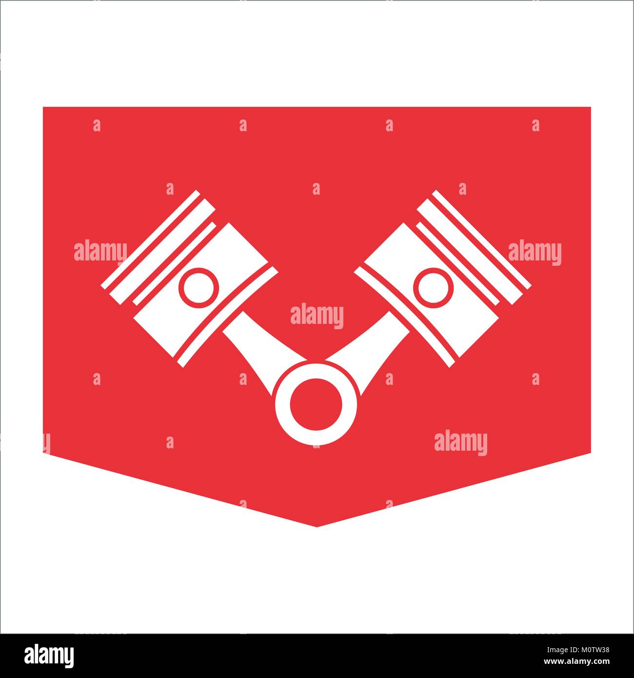 Pistons and rods icon. Conrods sign. Vehicle engine parts symbol