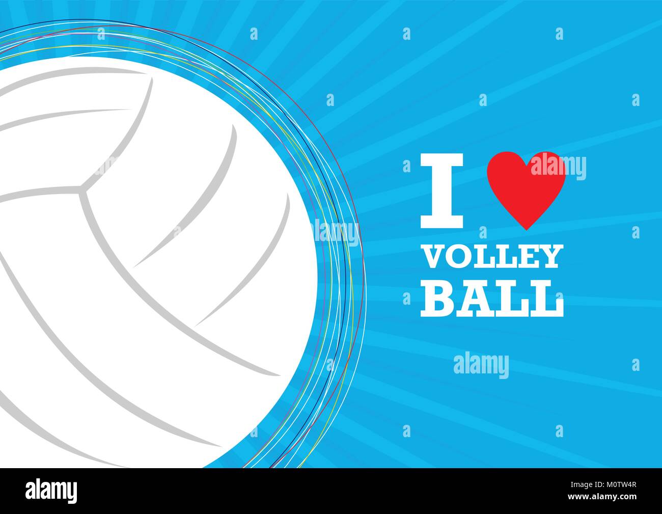 Vector background volleyball theme. The stylized image of a volleyball