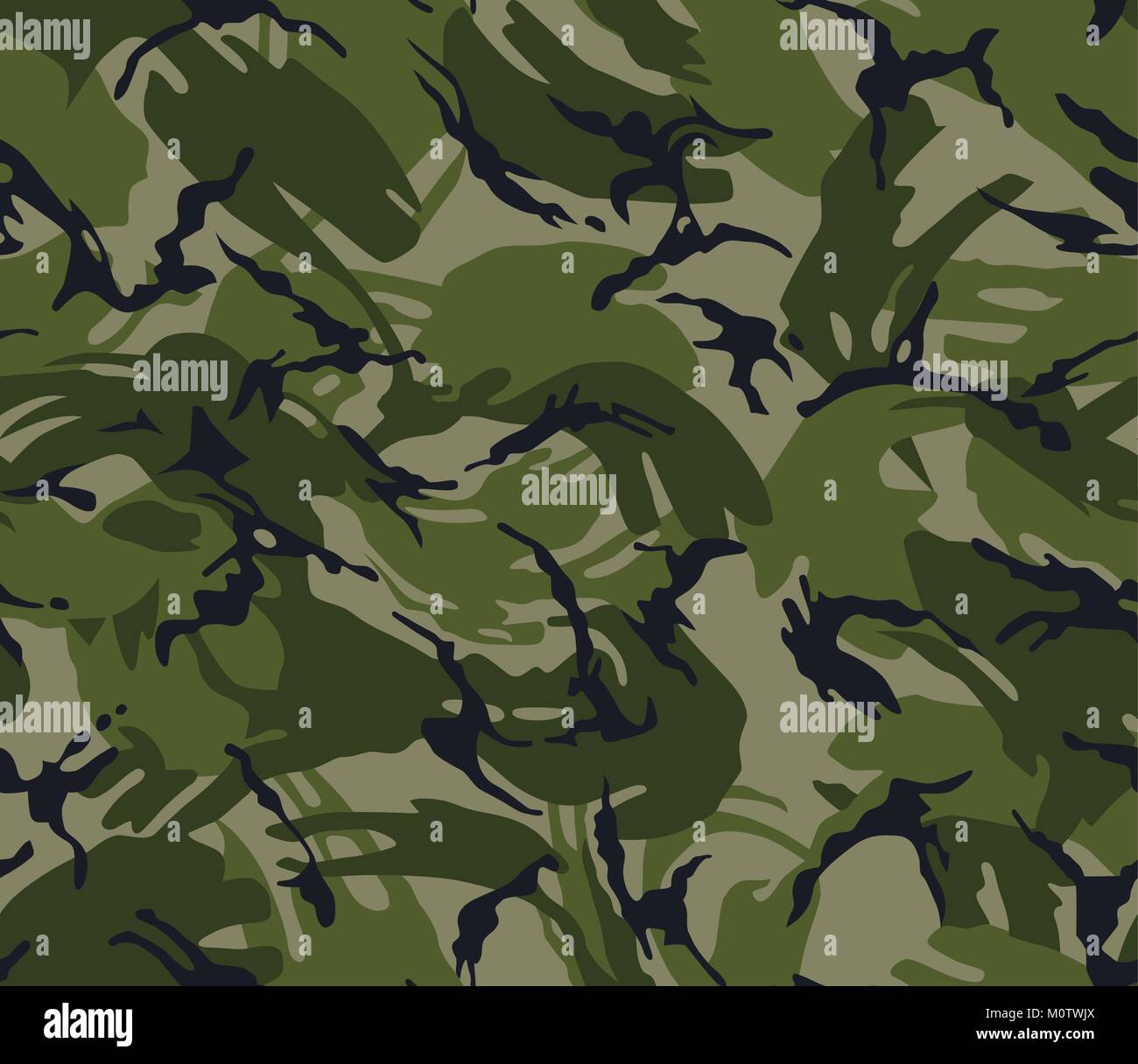 Camouflage Seamless Pattern Military Print In Green Colour Army