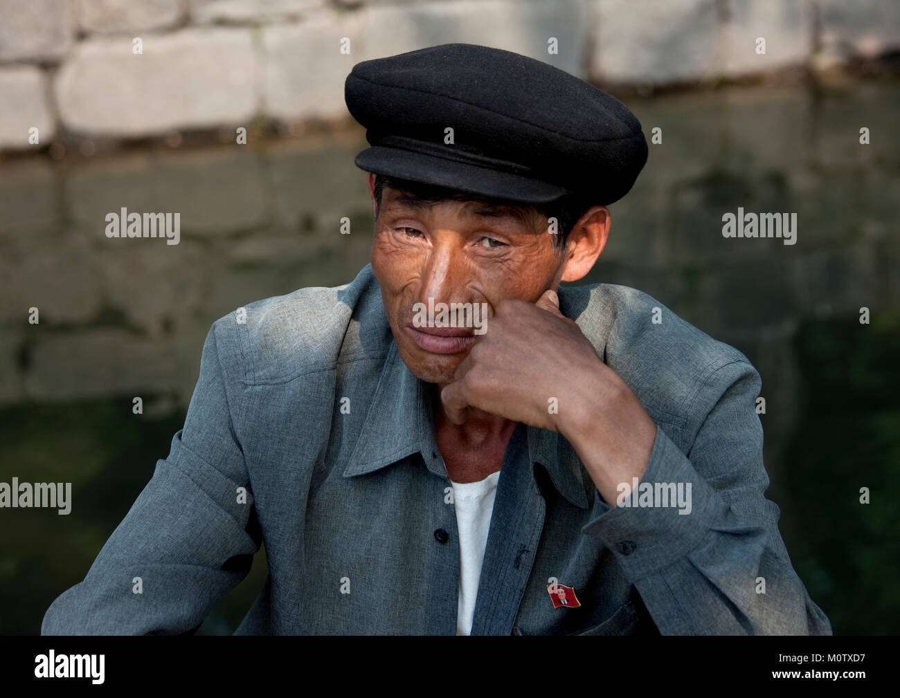 Portrait of a North Korean man with a cap, North Hwanghae Province,  Kaesong, North Korea Stock Photo - Alamy