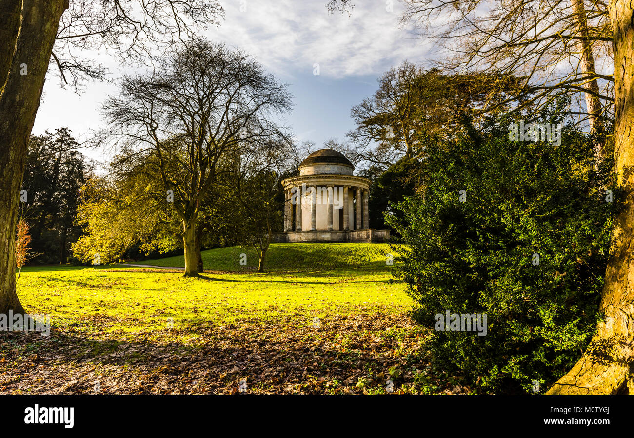 Temple of Ancient Virtue at Stowe Landscape Gardens, Buckinghamshire, UK Stock Photo
