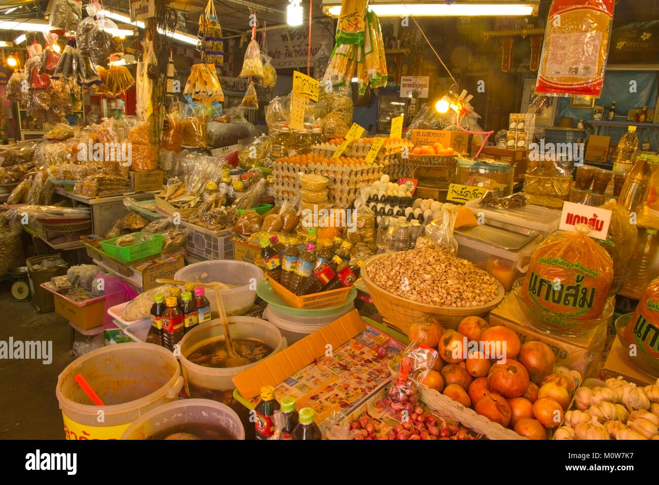 Indoor Food Market Phuket, Thailand Stock Photo