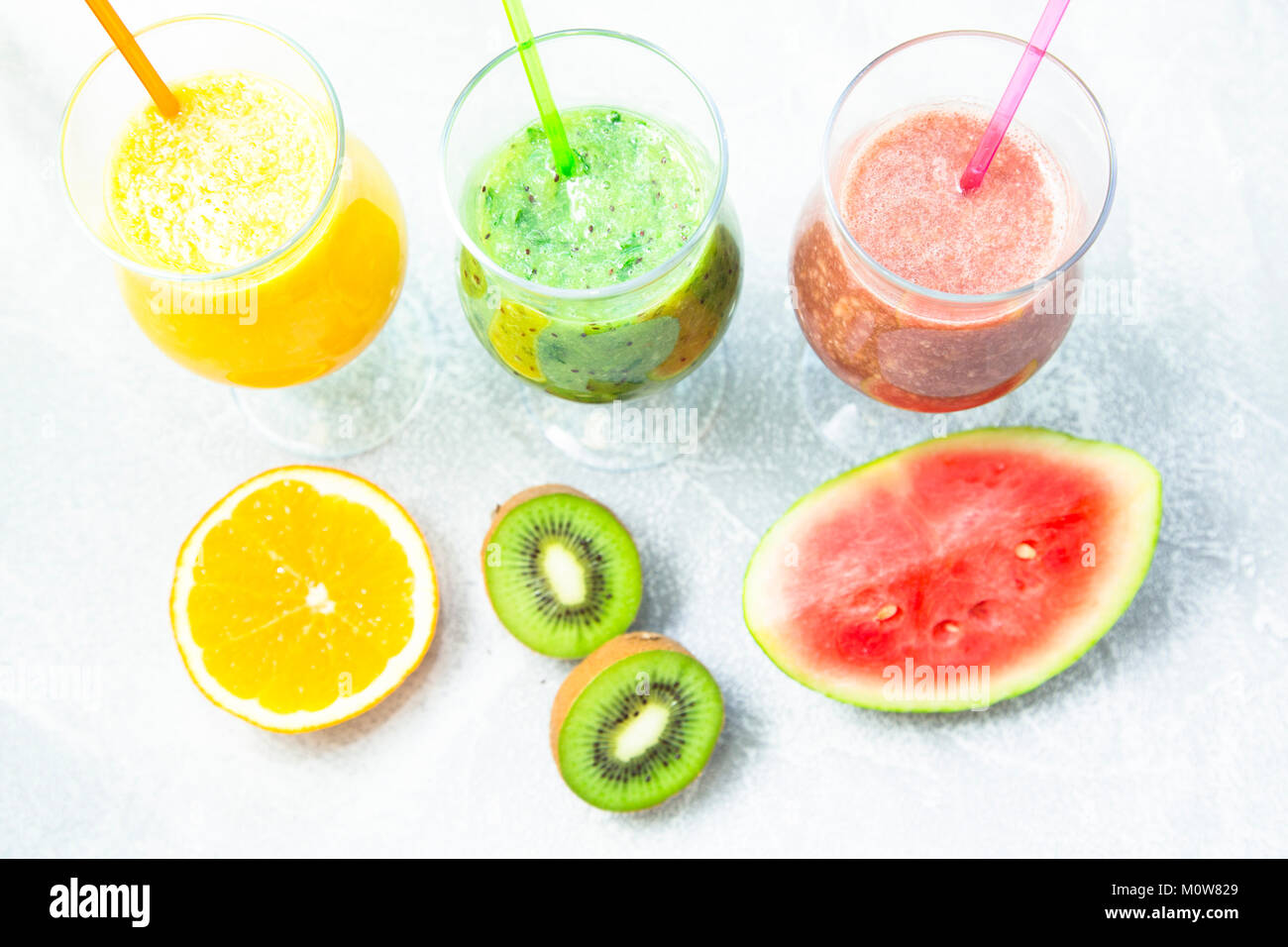 Fresh fruit smoothie Stock Photo Alamy