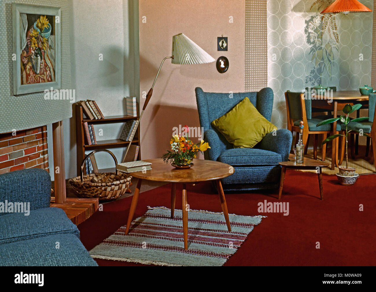 1960s retro interior living room hi-res stock photography and images - Alamy