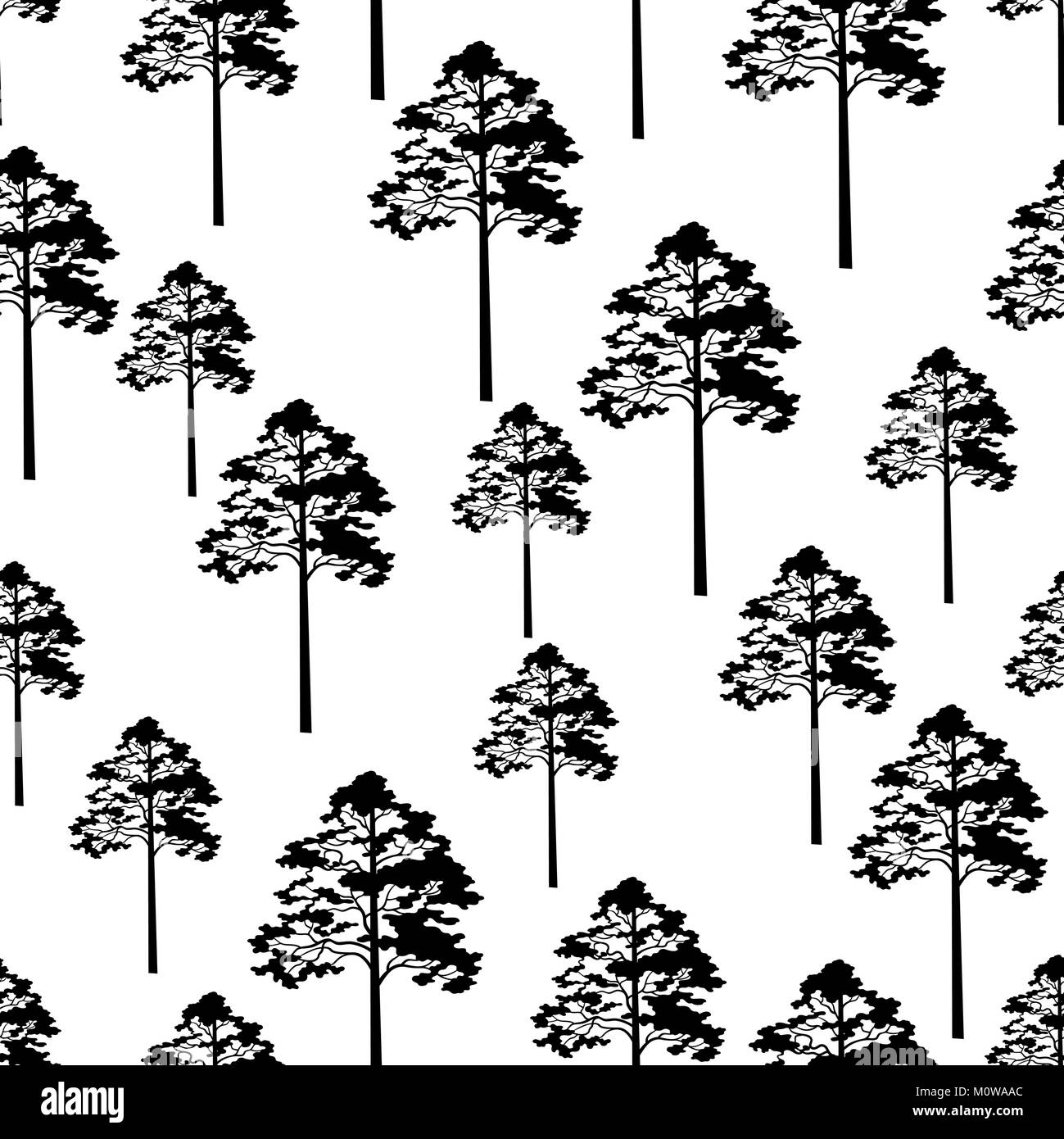 Pine Trees Seamless Stock Vector