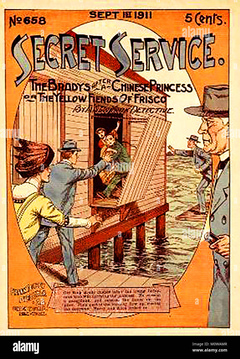 1911  Cover of the 'Secret Service' US magazine  (issue 658 Sept 1st) Stock Photo