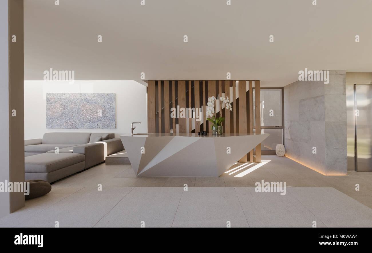 Modern, luxury home showcase interior Stock Photo
