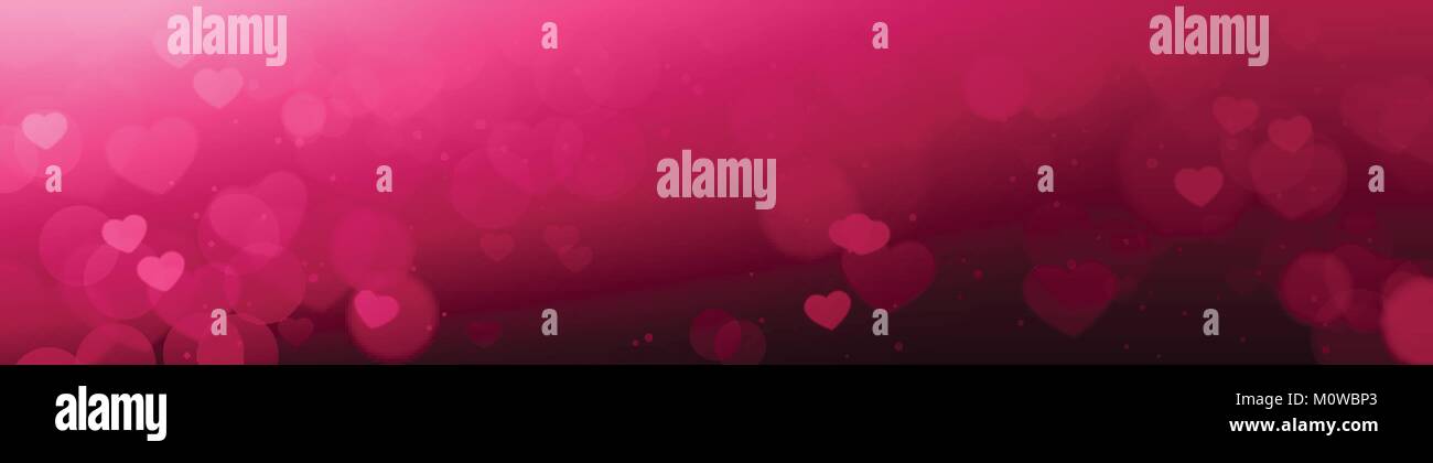 Shiny Hearts Bokeh Beautiful Valentines Day Background Horizontal ...