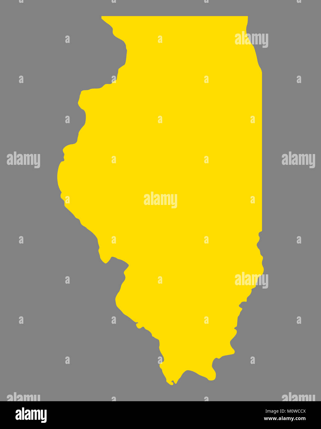 Map of Illinois Stock Photo Alamy