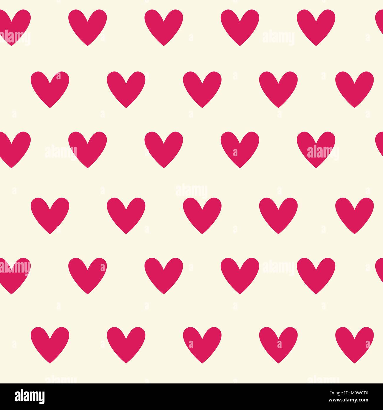 Pink Heart Seamless Pattern Background Romantic Holiday Design Stock ...