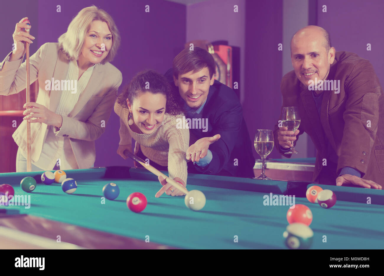 Young female billiard player hires stock photography and images Alamy