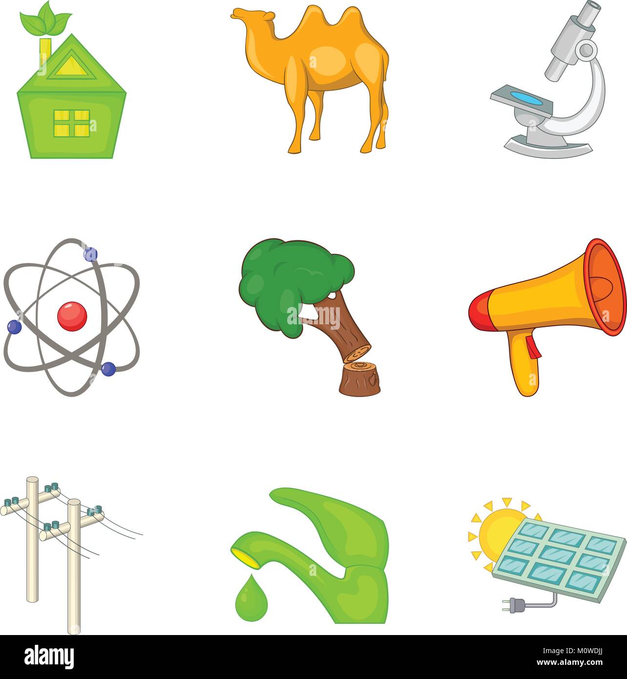 Climate warming icons set, cartoon style Stock Vector Image & Art - Alamy