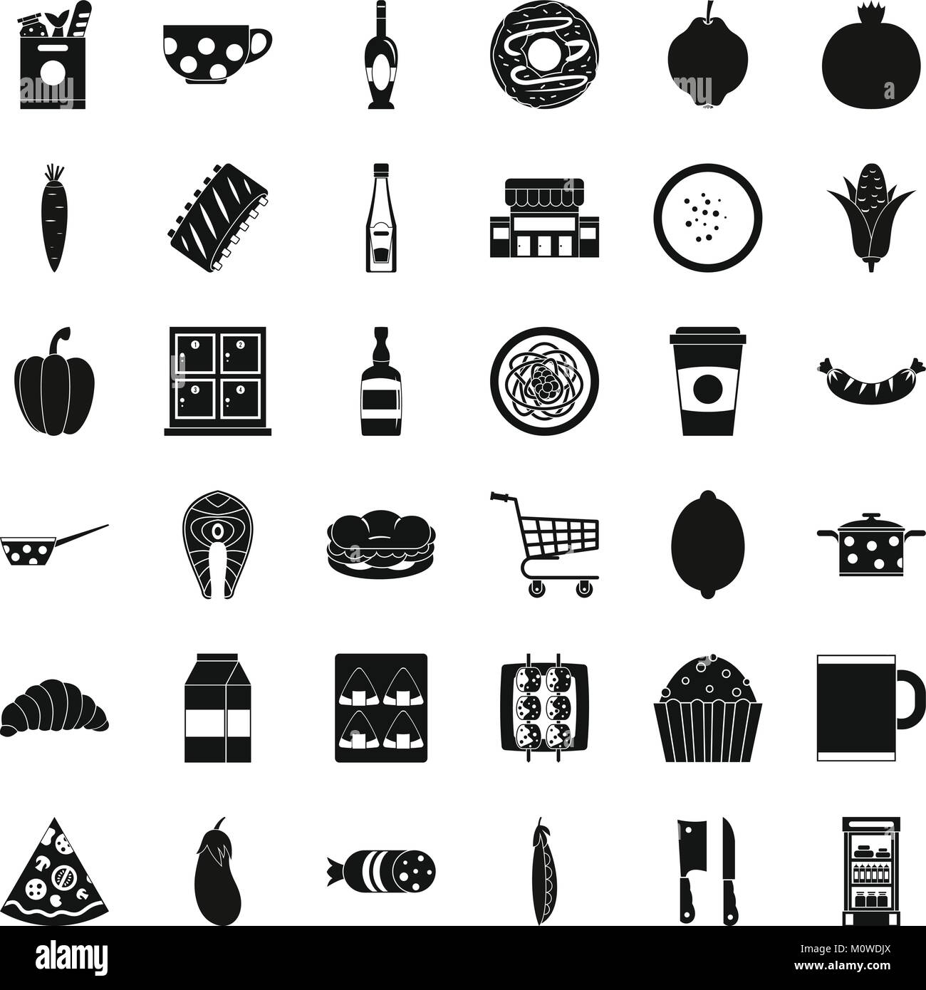 Formal dinner icons set, simple style Stock Vector Image & Art - Alamy