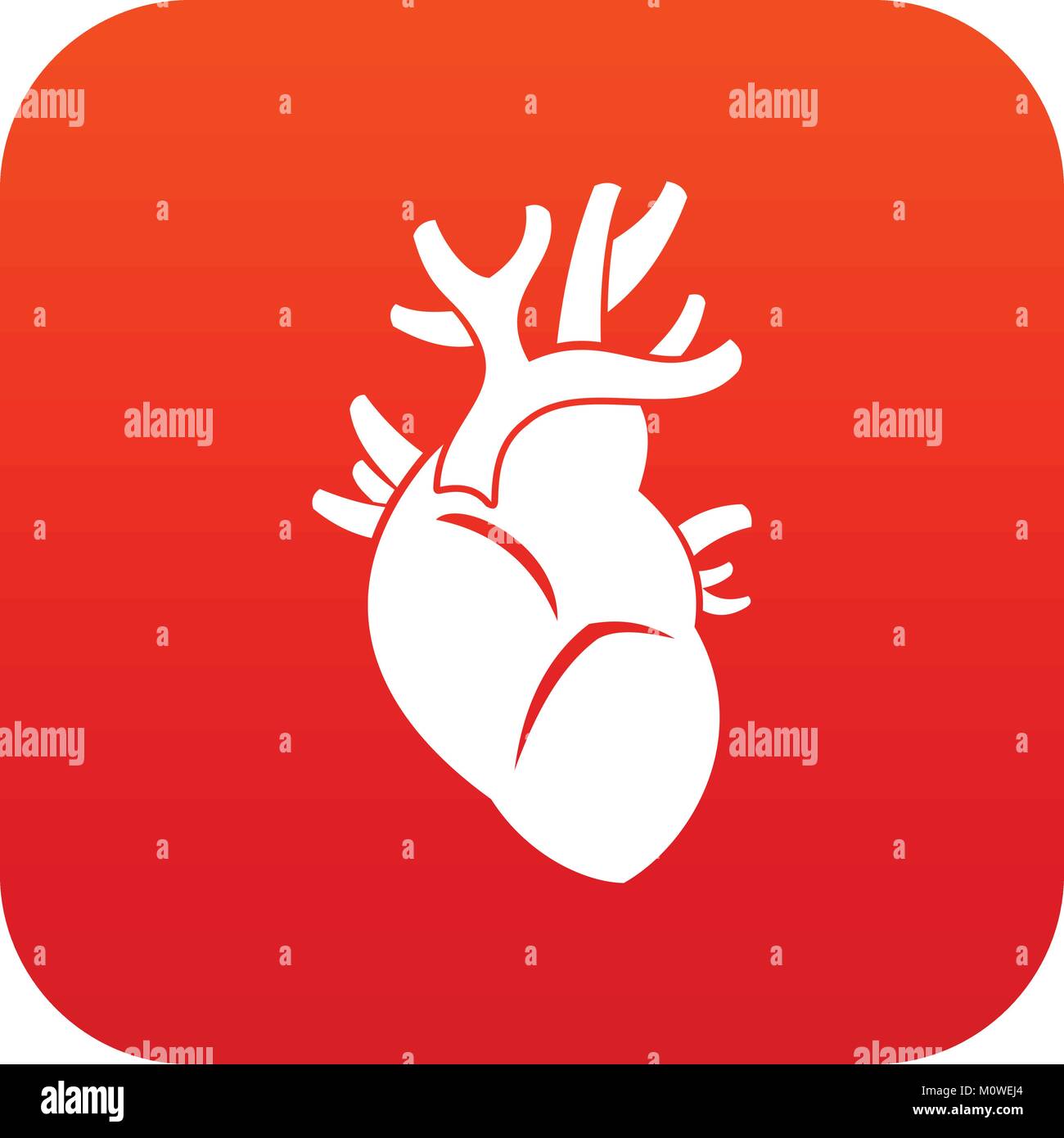 Heart icon digital red Stock Vector Image & Art - Alamy