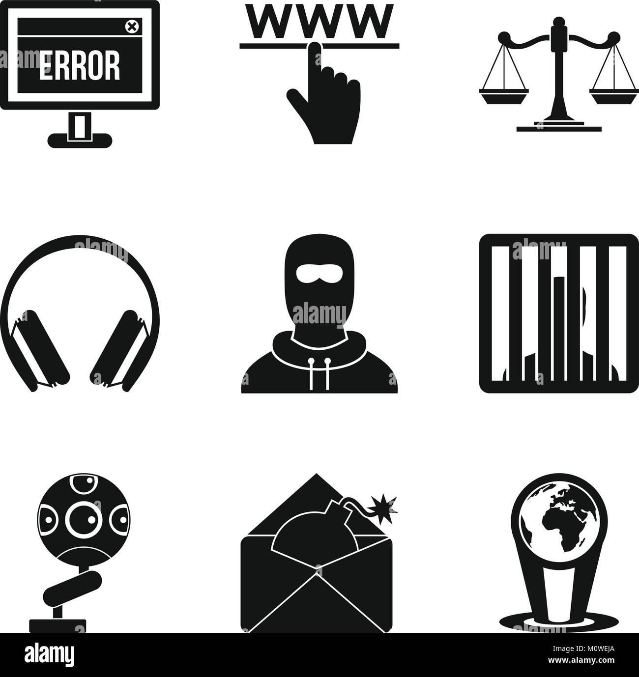 Fast hack icons set, simple style Stock Vector Image & Art - Alamy