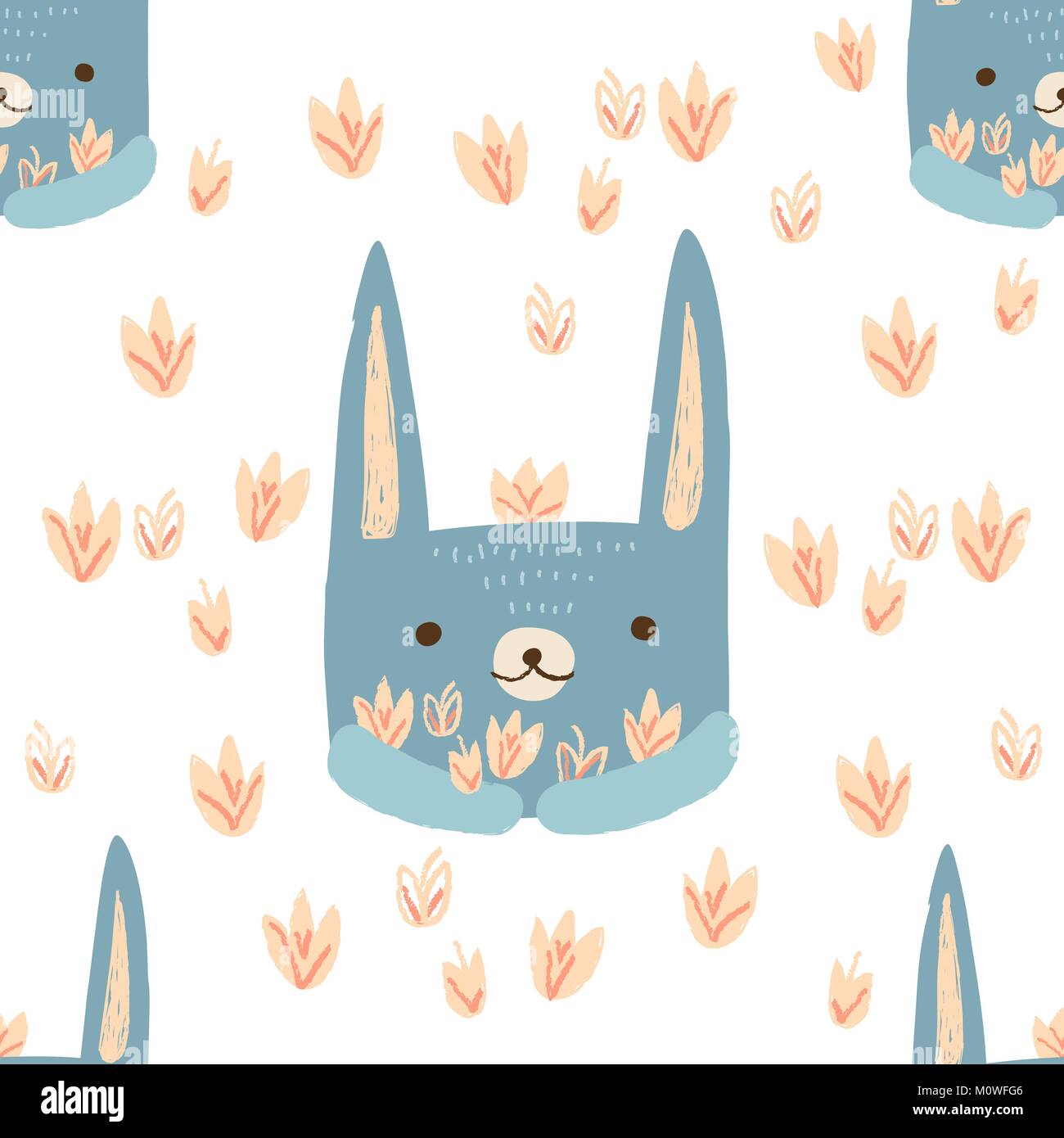 Rabbit ears pattern Stock Vector Images - Alamy