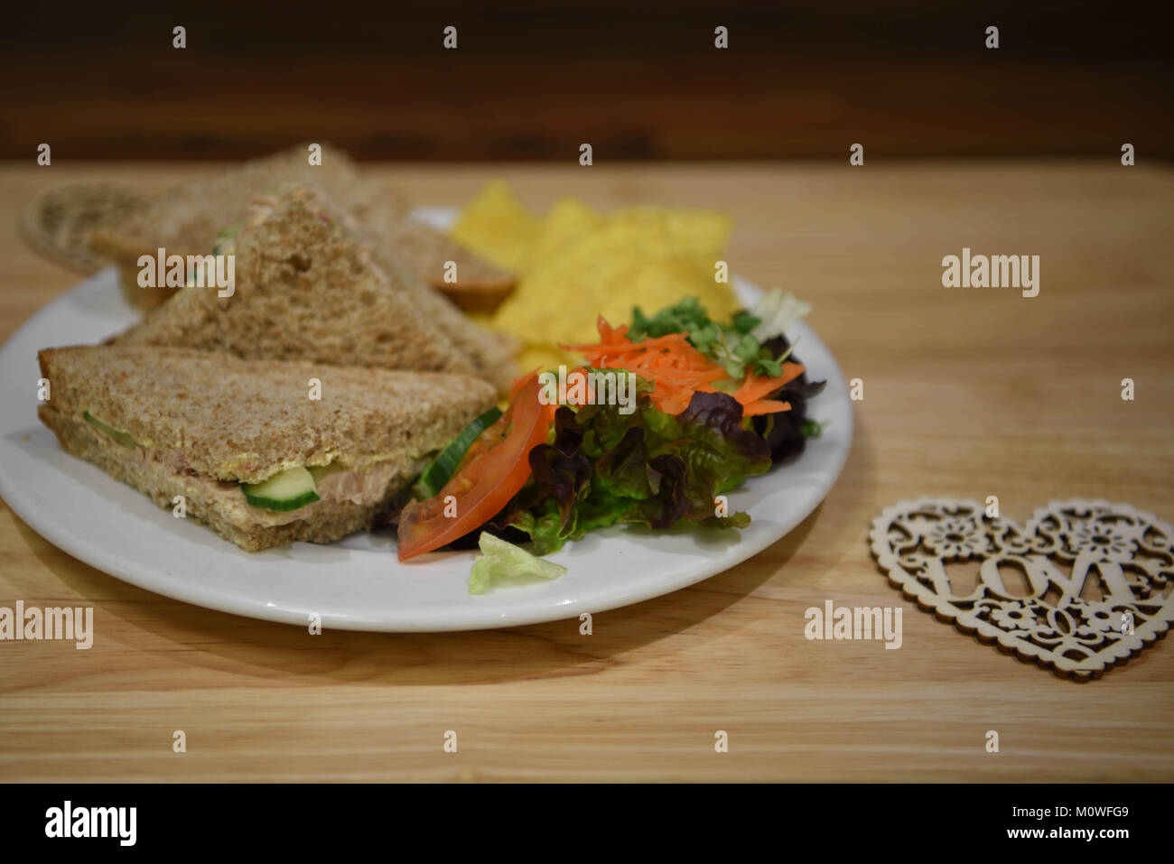 food photography of a lunch time meal with canned tuna fish and