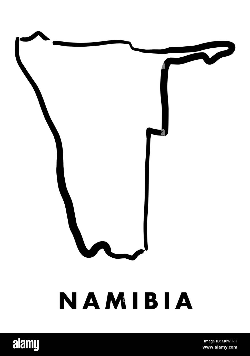 Namibia map Black and White Stock Photos & Images - Alamy for Free Printable Map Of Namibia