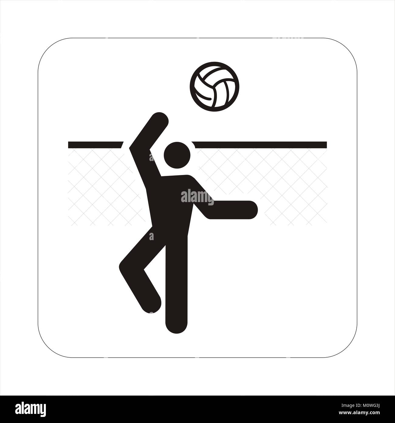 beach volley travel sign Stock Photo
