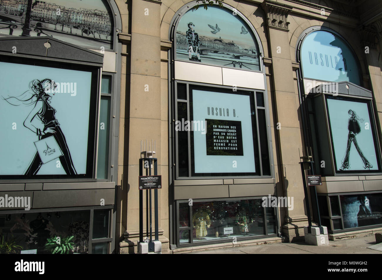 Shops in Montreal Canada Stock Photo Alamy