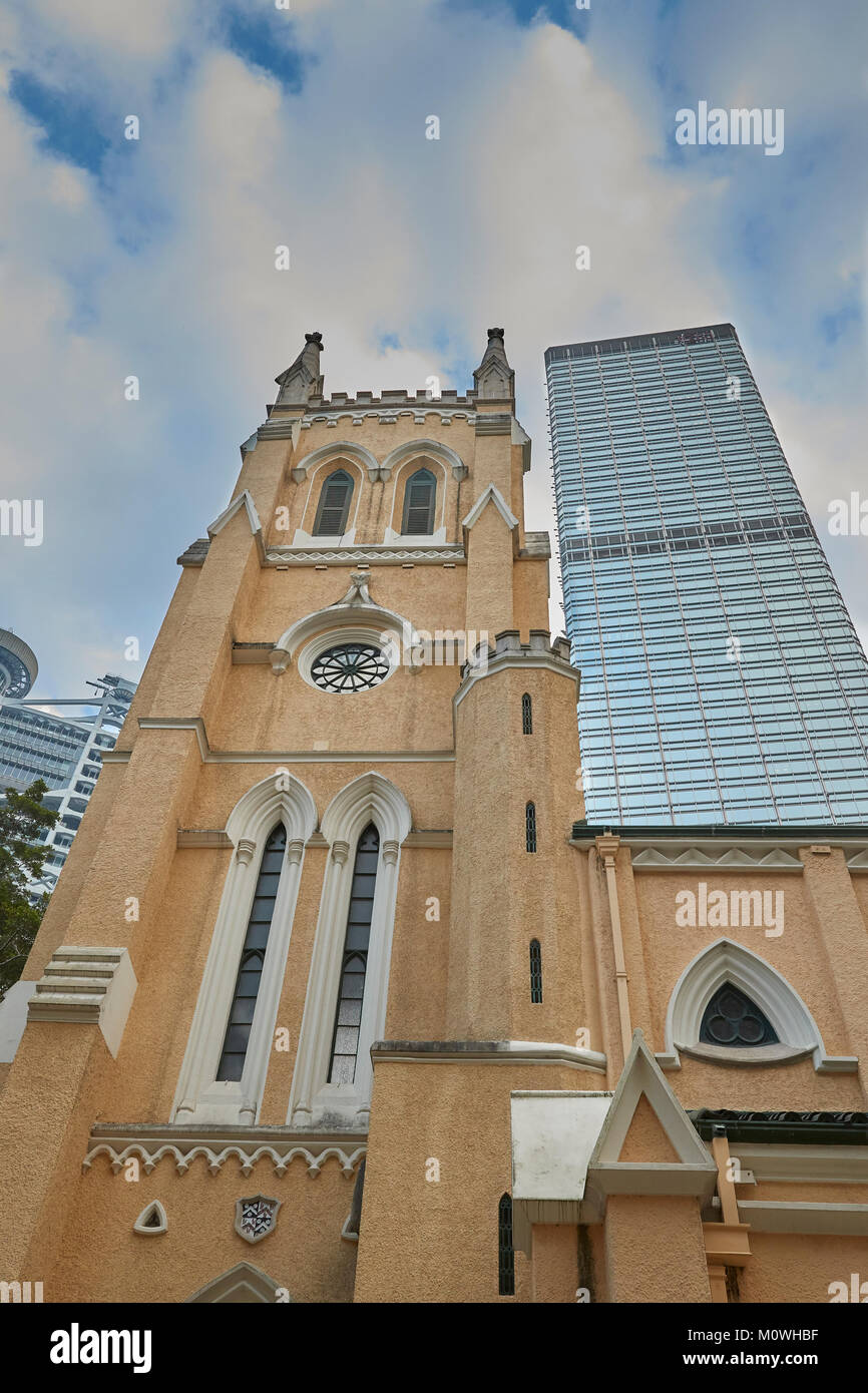 St John's Cathedral, Central, Hong Kong. Stock Photo