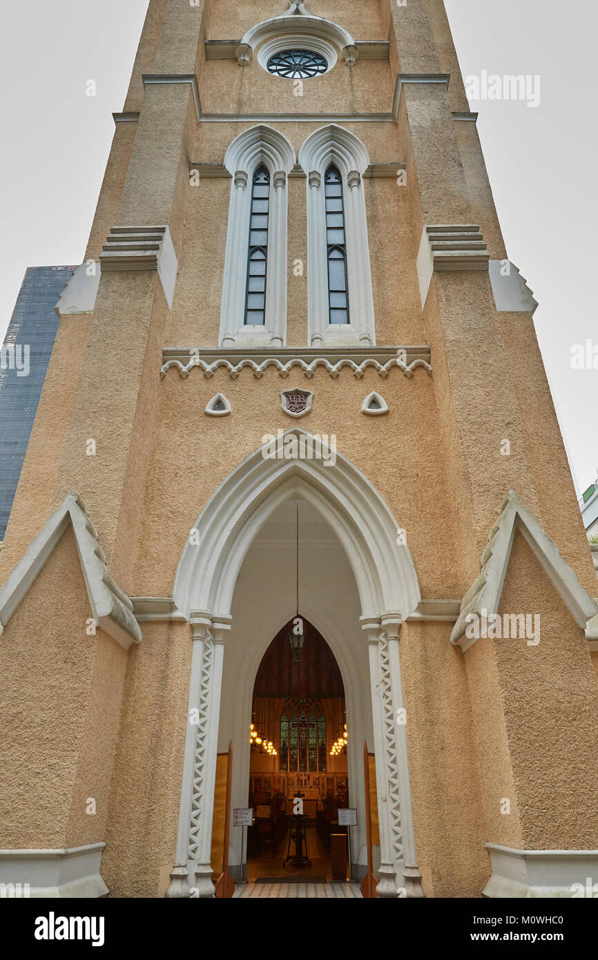 St John's Cathedral, Central, Hong Kong. Stock Photo