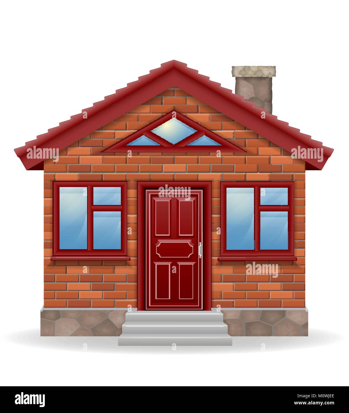 small country house vector illustration isolated on white background ...