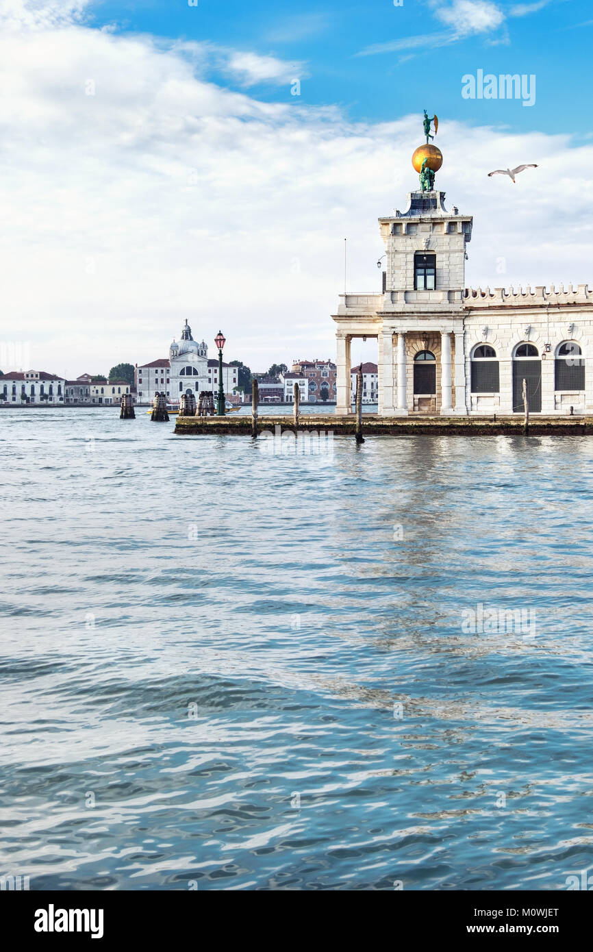 Punta della Dogane of Dogana da mar, former Customs House in Venice, Italy on a bright sunny day Stock Photo