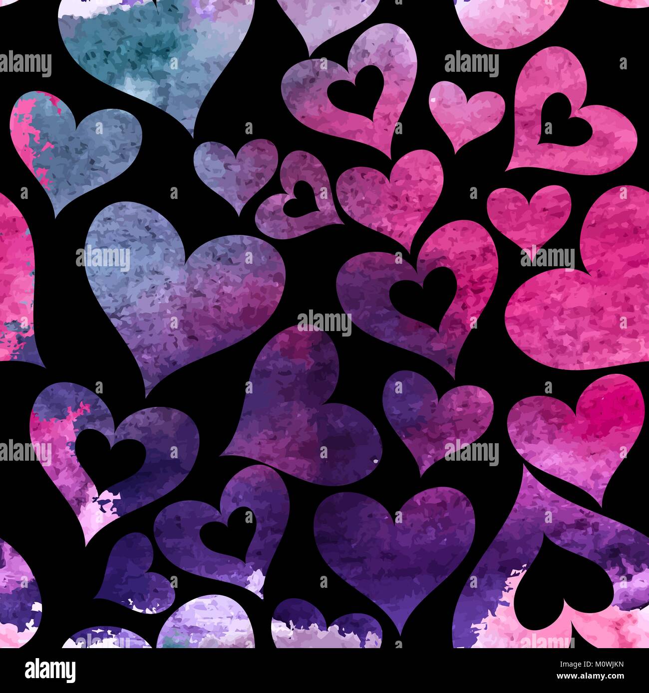 Heart Love Seamless Pattern Background Vector Illustration Stock Vector ...