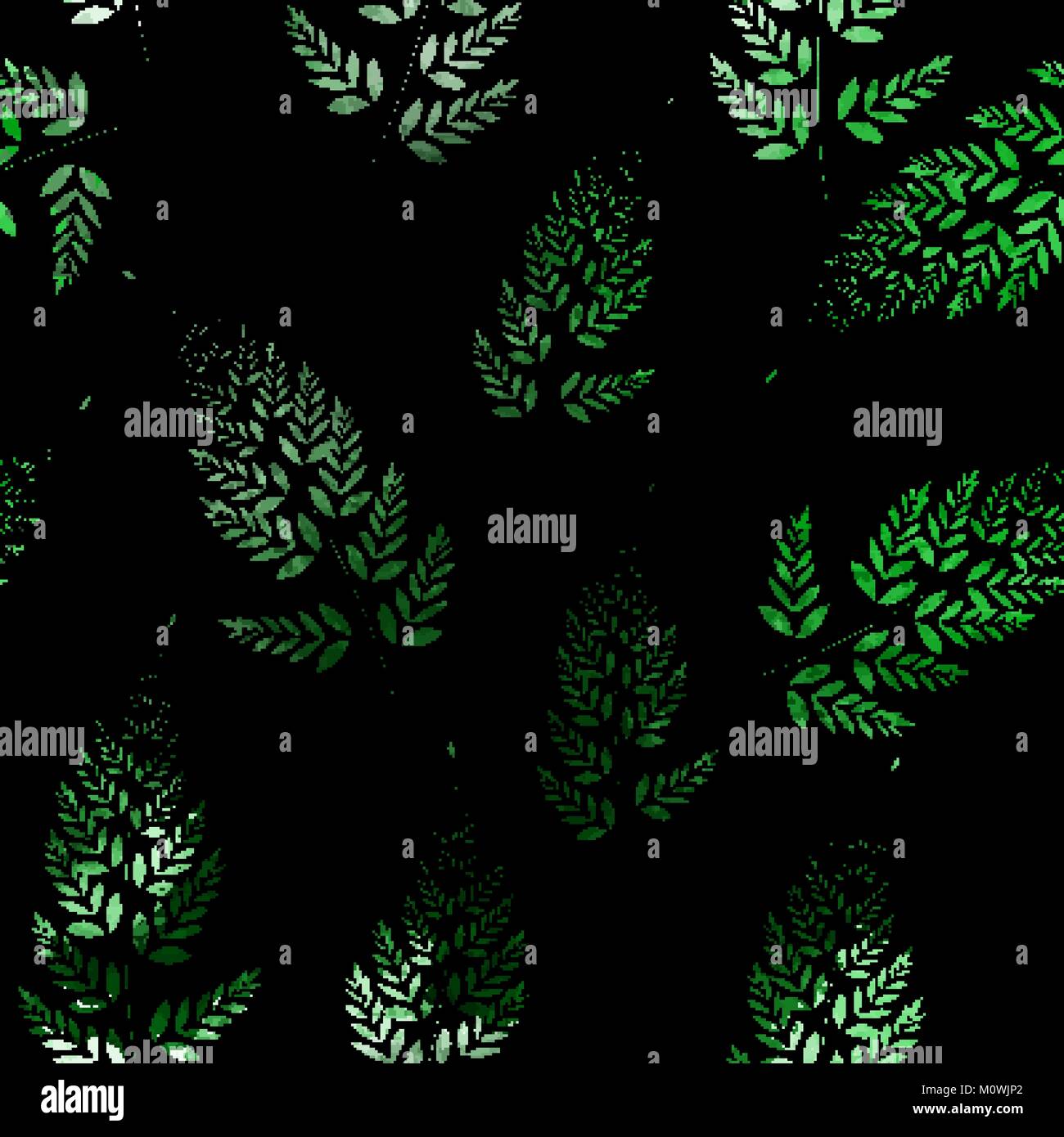 Abstract Natural Spring Seamless Pattern Background with Leaves. Vector ...