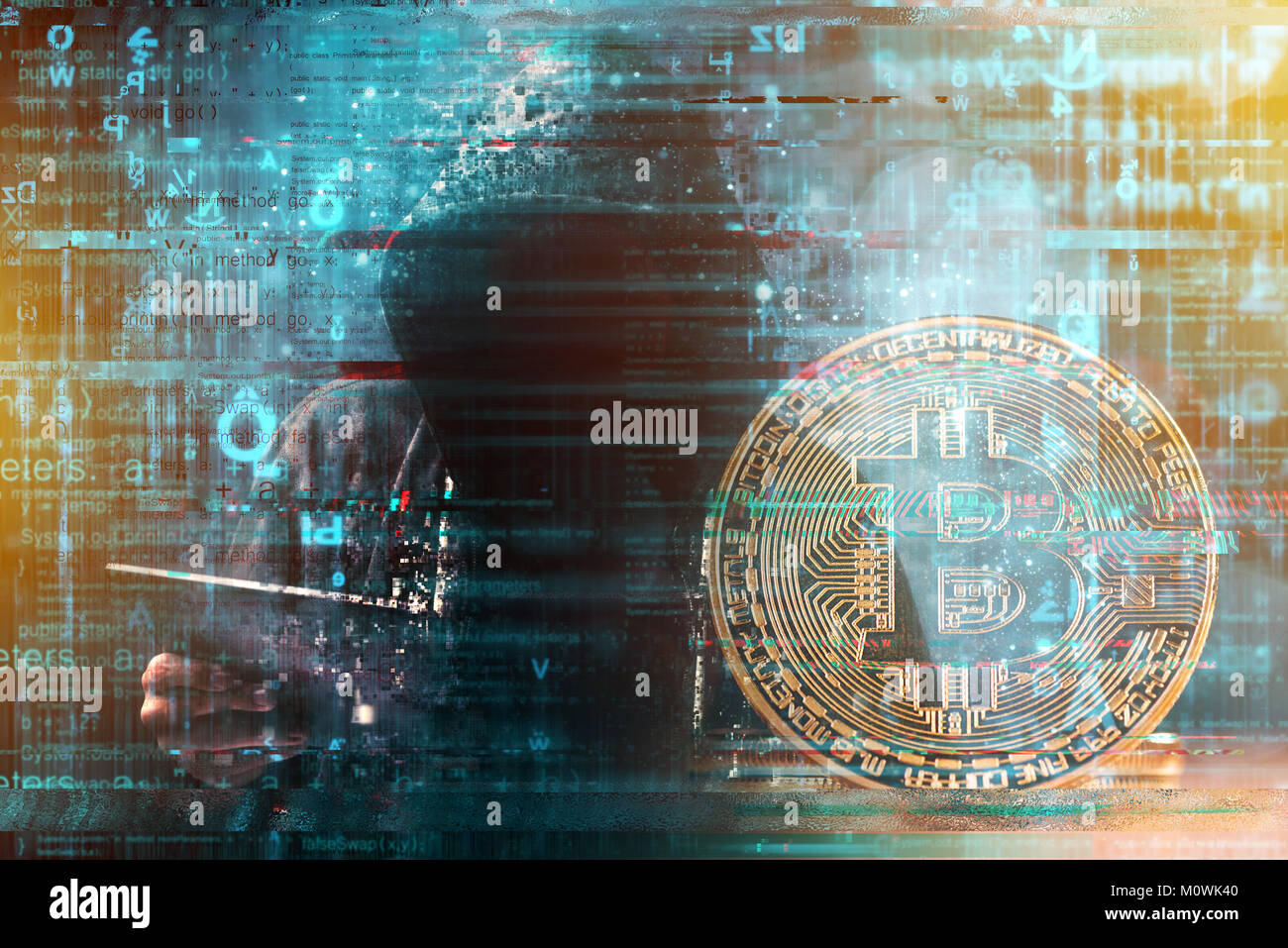 Cryptojacking concept computer hacker hi-res stock photography and ...