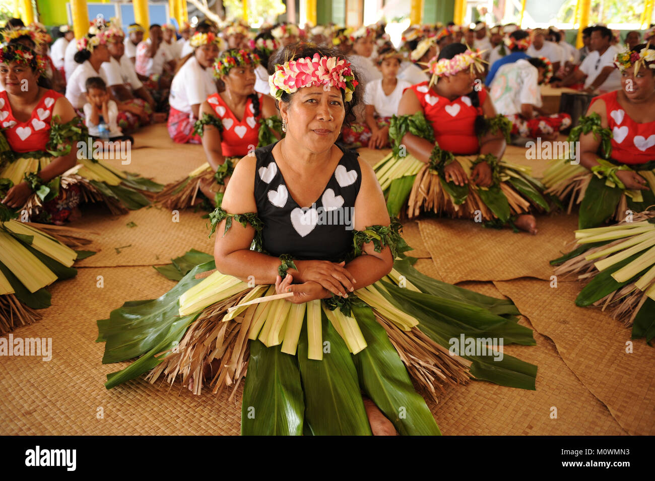 Tuvaluans celebrate their Independence Day on October 1 2015 Stock