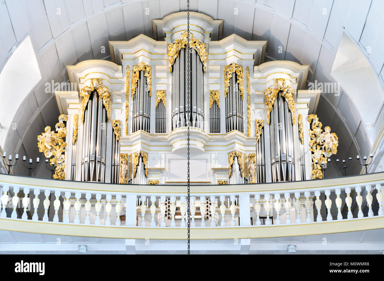 Interior view of Bach Church in Arnstadt, Thuringia, Germany. Johann