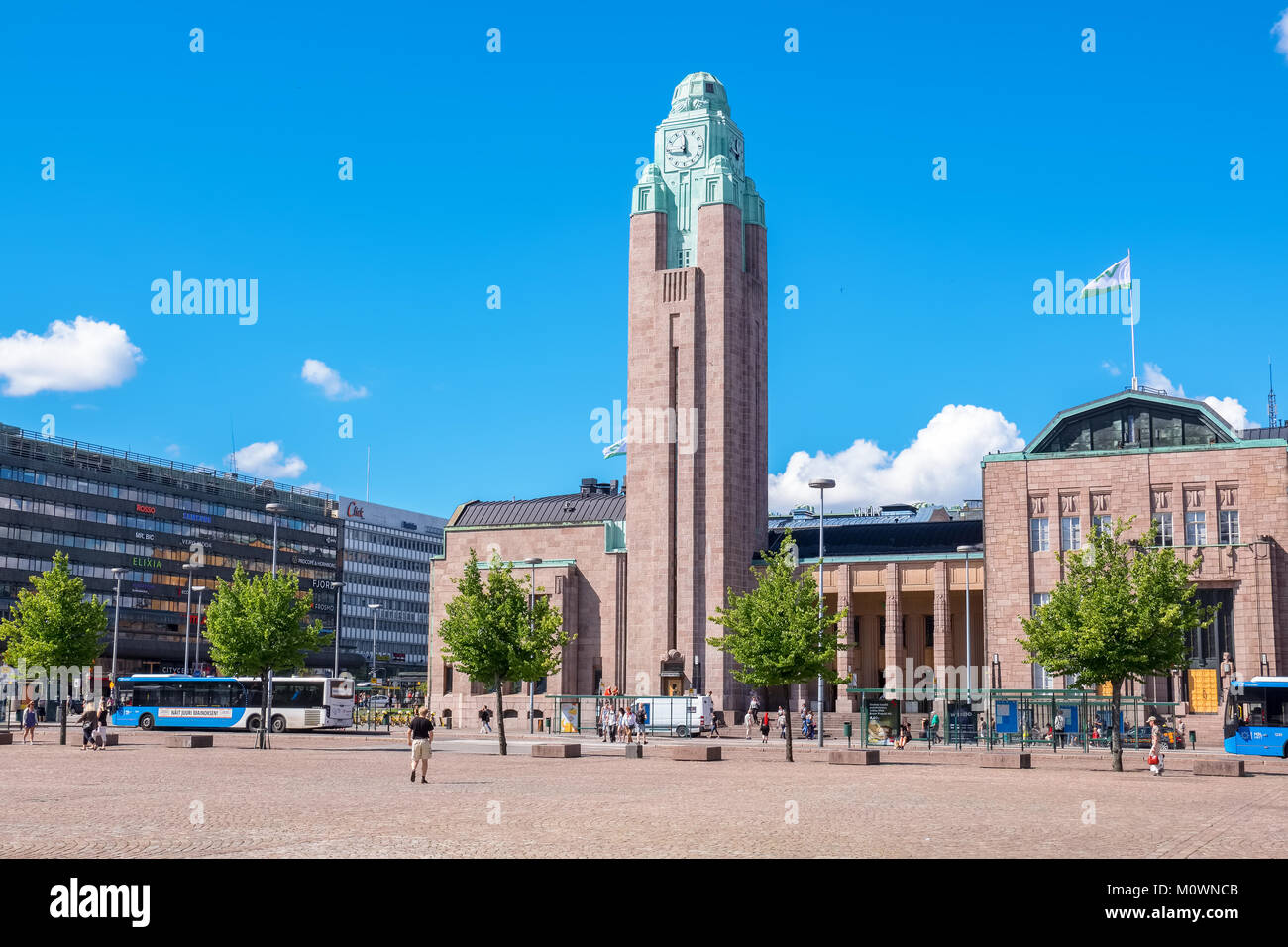 Main street clock tower square hi-res stock photography and images - Alamy