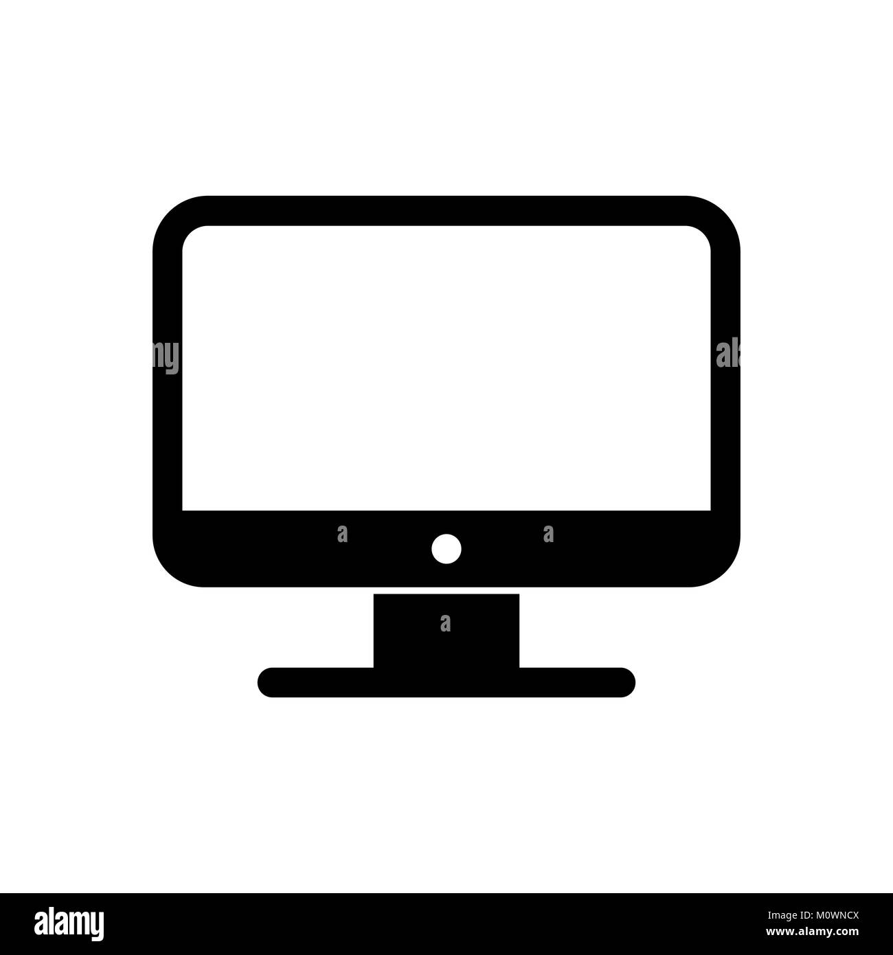 Desktop computer icon. Computer screen symbol Stock Vector