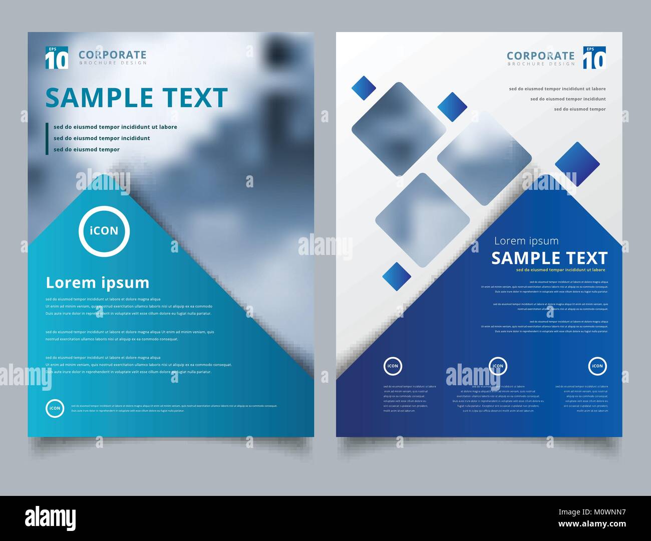 Brochure layout design template, Annual report, Leaflet, Advertising,  poster, Magazine, Business for background, Empty copy space, Blue color tone  vec Stock Vector Image & Art - Alamy