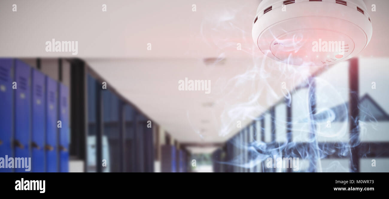 Composite image of fire and smoke detector Stock Photo