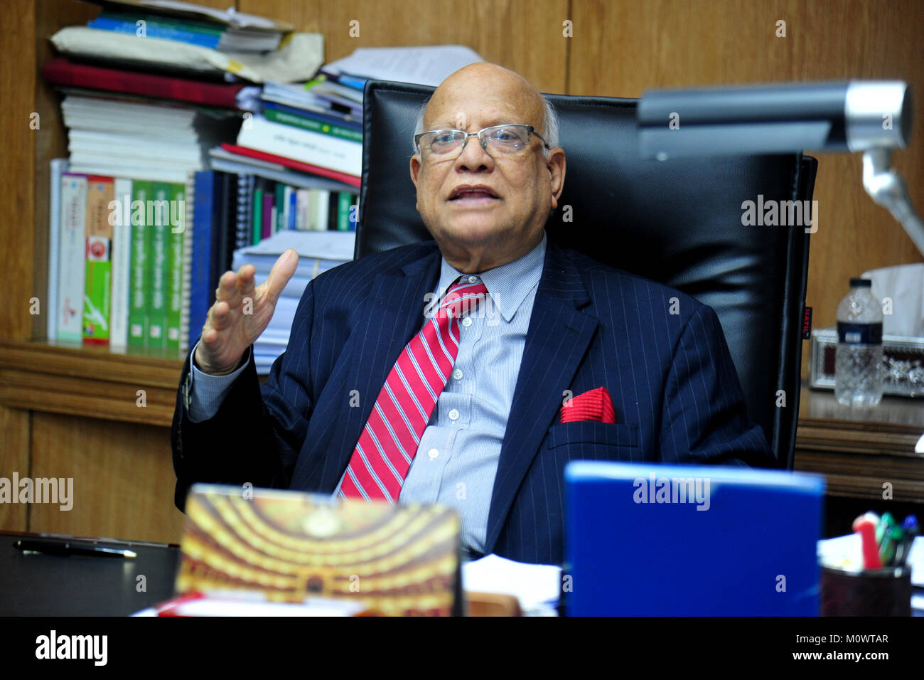 Bangladeshi finance minister Abul Maal Abdul Muhith at Finance Ministry