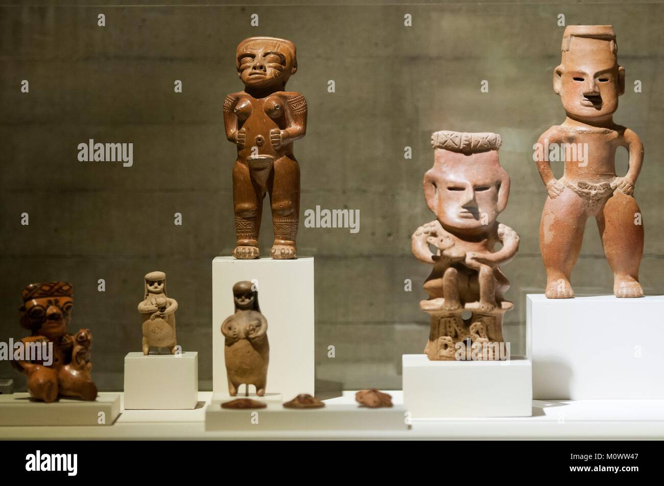 Costa Rica,San Jose Province,San Jose,National Museum of Costa Rica,Pre-Columbian ceramics Stock Photo